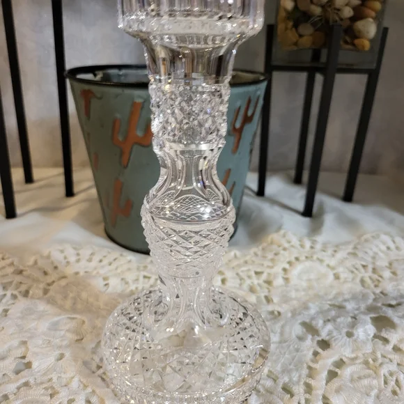 1  8" Waterford Crystal Alana Candlestick Candle holders - Picture 2 of 7